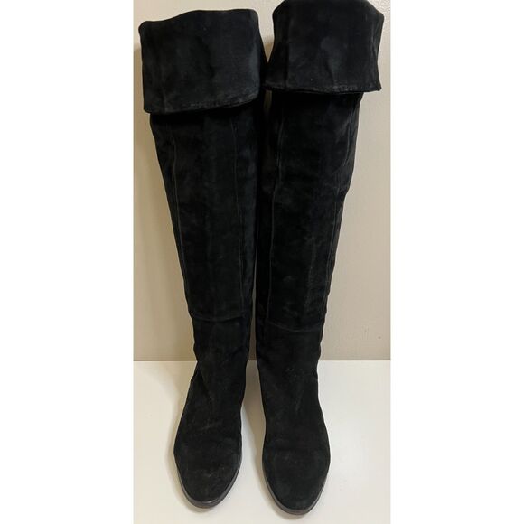 Roberto Vianni for Neiman Marcus black suede over the knee boots. Size 7.5 - Picture 1 of 9